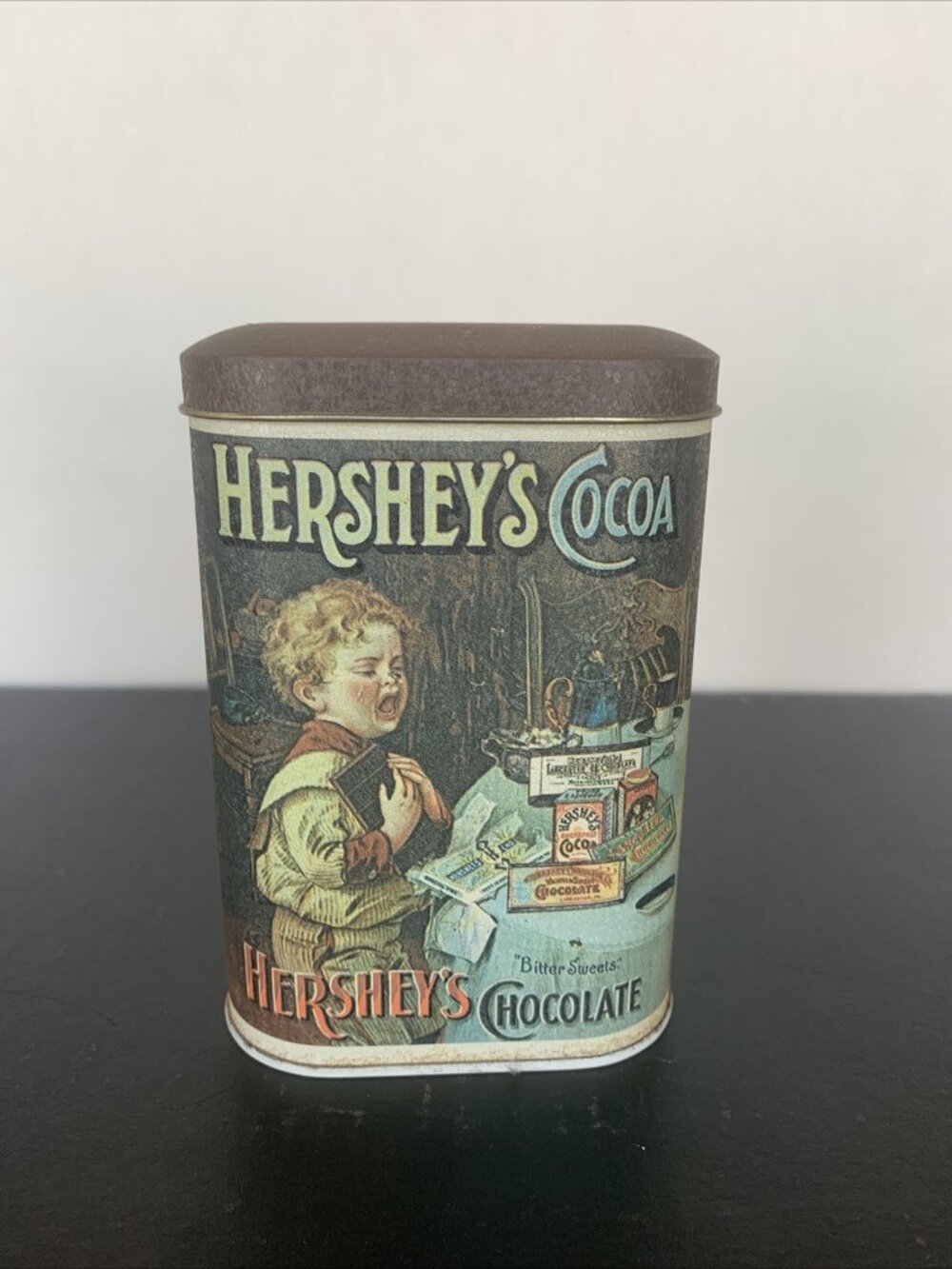 Hershey's Cocoa Tin Can Vintage 1984 Made In England